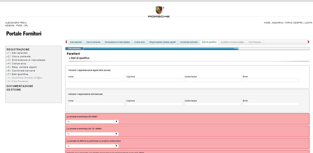 Qualifica Dati di qualifica Nella sezione Dati di qualifica sono organizzate le