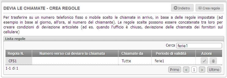 3. Cliccare sul tasto Crea regola