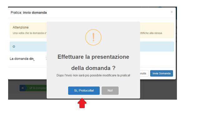 Nel caso in cui, invece, il termine di presentazione della domanda fosse superato e quindi lo sportello di presentazione fosse formalmente chiuso, all utente