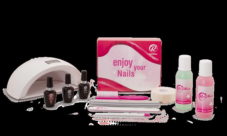 The Mini Kit contains the main Gel System products and is designed for the nail professional who already has the Lamp and other accessories and wants to try RobyNails gels.