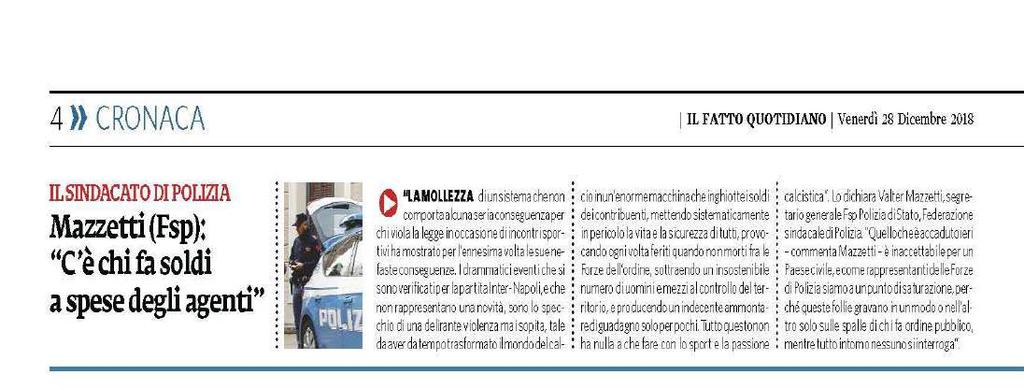 regole che ci sono non funzionano, e nessuno può affermare il contrario di fronte allo scempio vissuto ancora una volta ieri che è costato l'ennesima vita umana''.