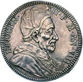 590. INNOCENZO XII (1691-1700) Piastra 1698 A.