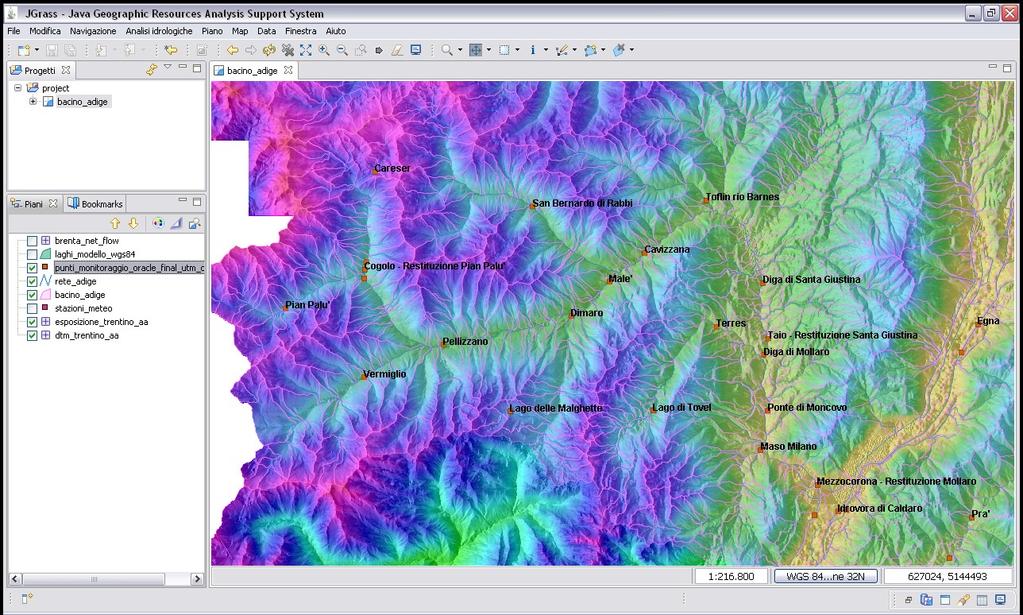 JGRASS: elaborazione dati della rete H