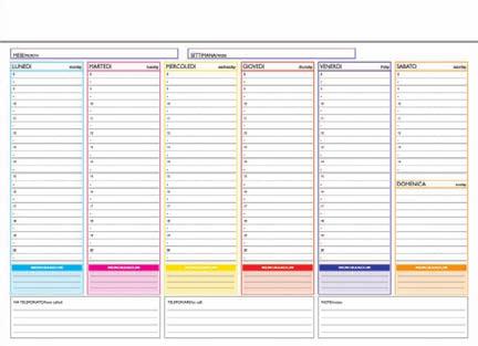 101 Planning da tavolo f.to cm. 43 x 31 blocco da 50 fogli staccabili carta usomano g.