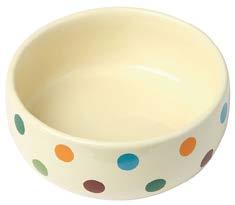 CIOTOLA IN CERAMICA CON SIMPATICI CERCHI COLORATI CERAMIC BOWL DOTS K82672 300 ml CIOTOLA IN CERAMICA PER CANI DOG FOOD