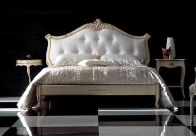 Art. 1930 Letto / Bed Testata / Headboard - cm. 190xH142 Pediera / Footboard - art. 1931 cm. 179xH38 Rete Esclusa / Bed Spring not included - art. 8000 cm.