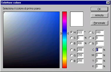 Modelli di colore in photoshop Il modello HSB è basato sulla percezione umana del colore e descrive tre caratteristiche principali del colore (Tonalità, Saturazione, Brillanza).