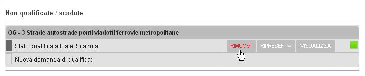 3.5 Rimozione di una categoria scaduta da parte di un fornitore Nella