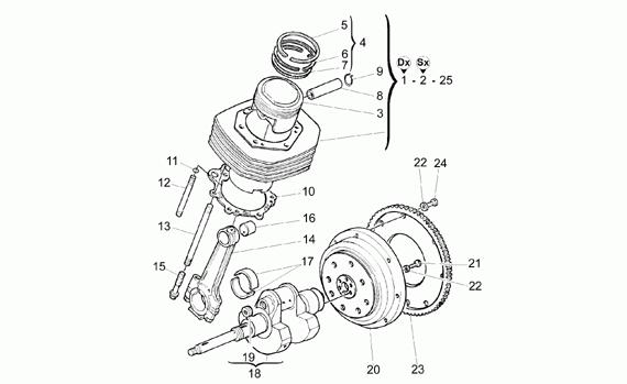 Albero motore - cilindro - pistone 33 1 Cilindro con pistone cpl.dx - - - 1A 30060060 1 2 Cilindro con pistone cpl.sx - - - 1A 30060160 1 3 Pistone - - - M1 30060462 2 Pistone cpl.