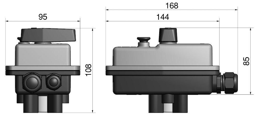 211 (ingombri analoghi alle versioni raffigurate).