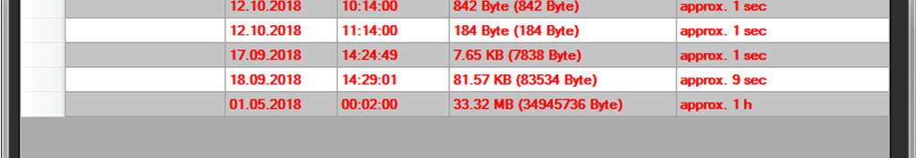 20 MB I file che contengono più letture per sensore non possono essere caricati direttamente.