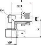 Line 312 Raccorderia a calzamento Quick fittings 312.0 Curva femmina cilindrica Cylindrical elbow female CODICE-CODE D F I H L CH CH 1 Bag Qty 312.0.05.18 5/3 1/8 8 19 21,5 10 8 20 312.0.0.18 / 1/8 8 19 22,5 10 12 20 312.