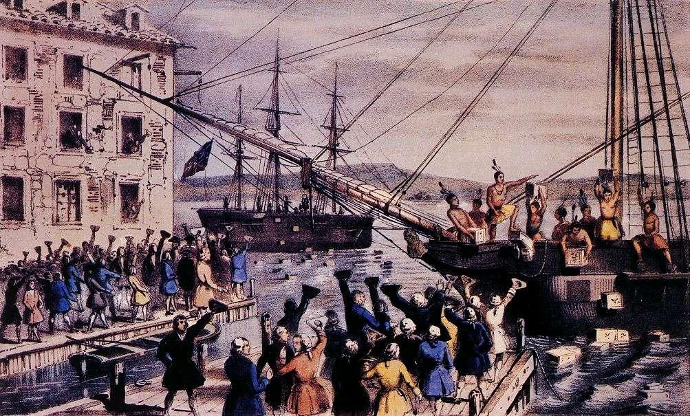 16/12/1773: Boston tea party.