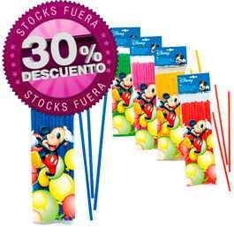 5208405805Confezione 40 cannucce partito Disney Mickey