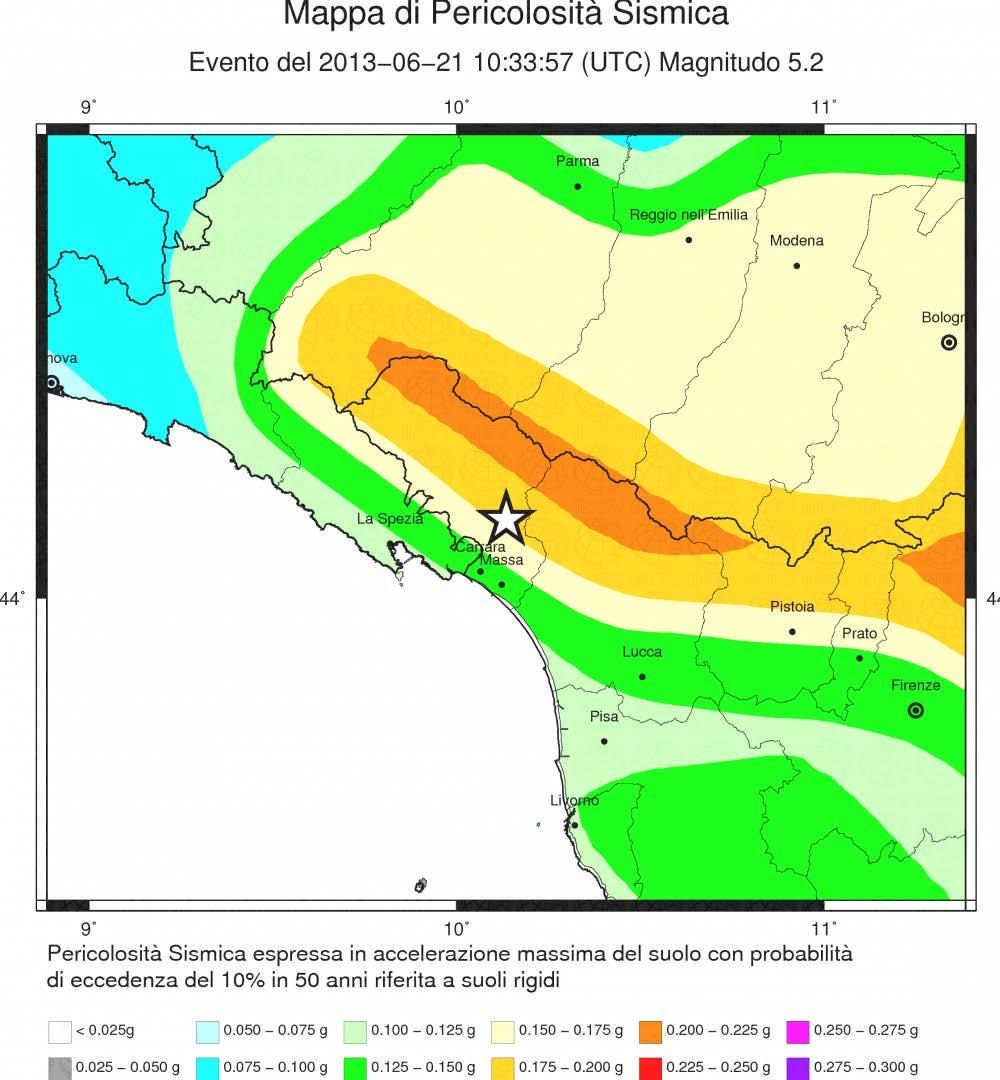 Mappa pericolosita' sismica Mappa di pericolosita' sismica del territorio nazionale (GdL MPS, 2004; rif. Ordinanza PCM del 28 aprile 2006, n. 3519, All.