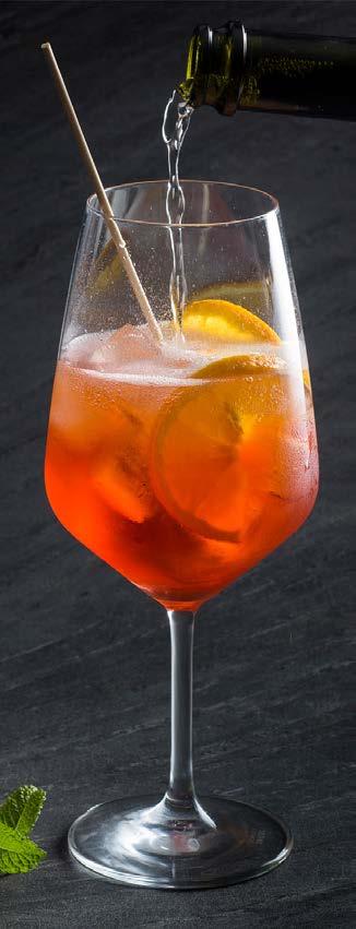 A TUTTO SPRITZ Il Classico Aperol, prosecco, soda, fettina d arancia e ghiaccio 7.50 Ticinese Idromele, prosecco, gazzosa mandarino, fettina d arancia e ghiaccio 8.