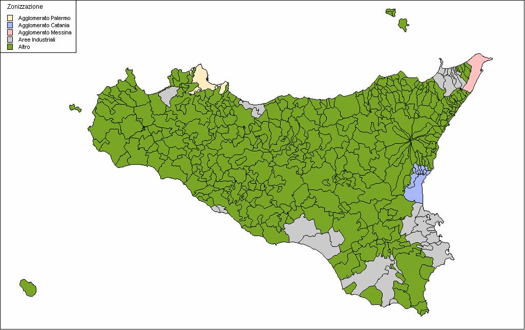 Zonizzazione territorio regionale - D.Lgs.
