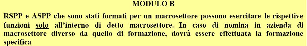 LAVORATORI CHE RICOPRONO/DEVONO RICOPRIRE L'INCARICO DI RESPONSABILE DEL SERVIZIO DI PREVENZIONE E PROTEZIONE - RSPP O ASPP - ADDETTO AL