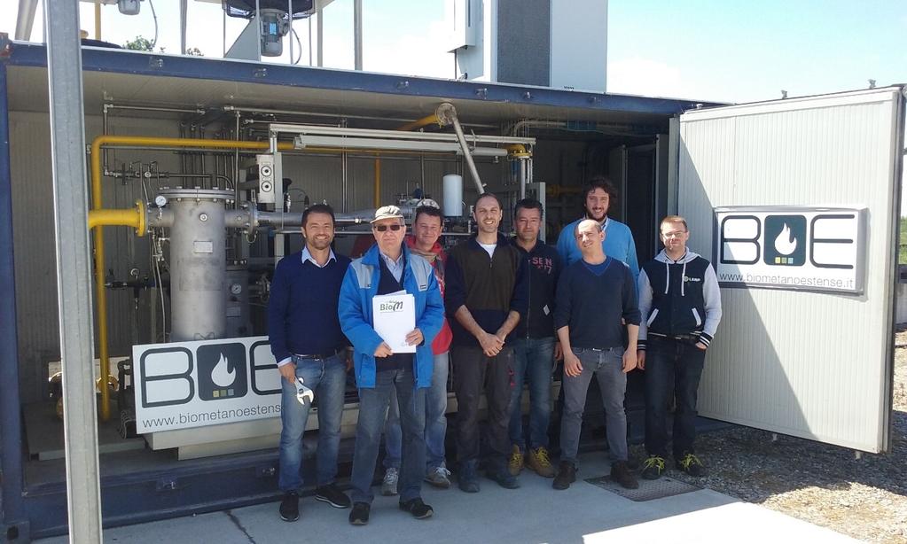 Test di upgrading biogas a biometano Sono state eseguite quattro campagne