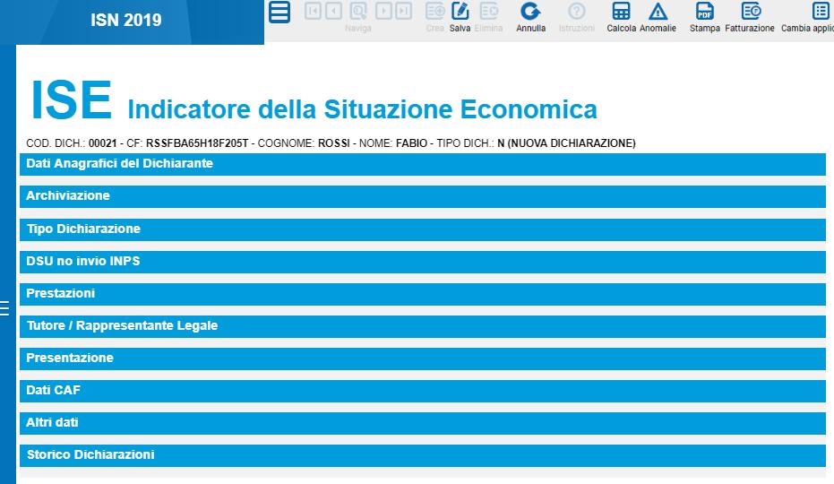 Gestione Prestazione Reddito di Cittadinanza Il modulo per la richiesta del Reddito o Pensione di Cittadinanza viene gestito come tutte le altre prestazioni presenti nell applicativo ISE 2019.