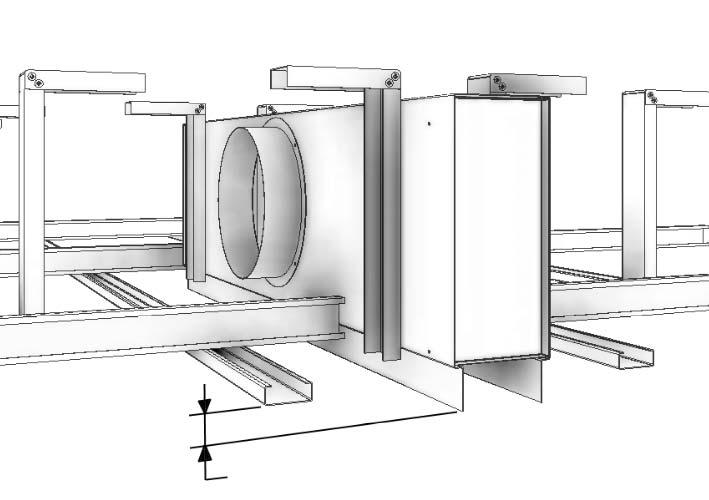 saldamente al soffitto.