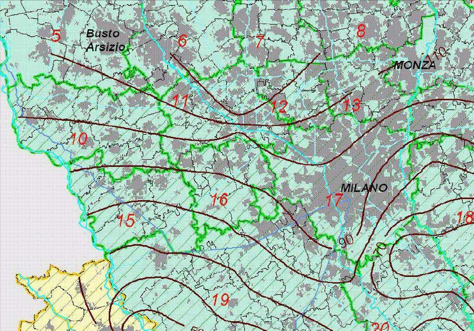 Studio Franzosi Comune di Ossona Componente geologica di PGT Elaborato 1 Relazione Illustrativa Figura 3 - estratto della Tavola 3 delle NTA di PTUA Corpi idrici sotterranei significativi e bacini