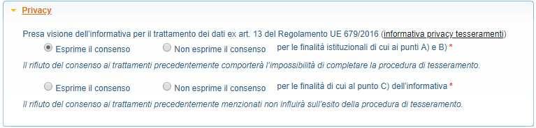 Anagrafica La tipologia di inserimento è immediata a parte i menu a tendina Nazione Provincia Il resto dei campi prevede un inserimento compilativo quelli con