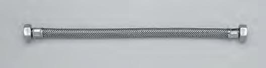 art. 75 Tubo flessibile in treccia acciaio inox 9 fili - DN10 Maschio norrmale / Dado esagonale 26 con sede guarnizione incorporata aggiungere 0,12 art.