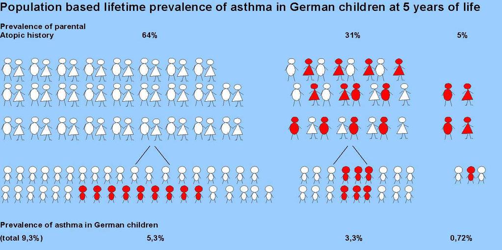 sthmatic children born to families without allergy risk are more numerous than asthmatic children born
