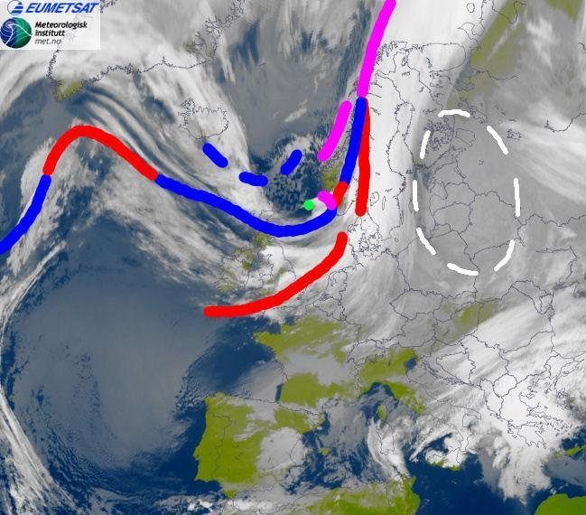 Figura 4. Analisi satellitare delle ore 10.00 UTC del 27-01-2010.