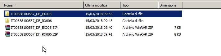 I file copiati in cartella vanno DECOMPRESSI (tasto destro del mouse). Otterrete le due cartelle di seguito.