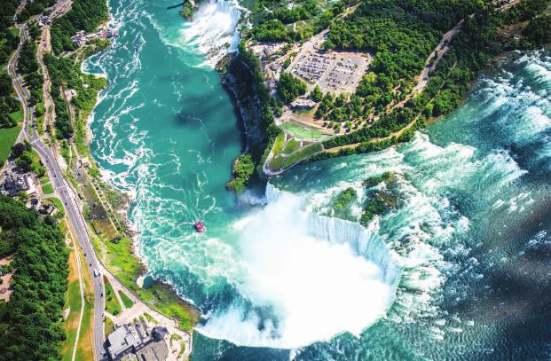 Visita a piedi del Watkins Glen Canyon per visitarne le cascate. Proseguimento verso Niagara, dove si arriva nel tardo pomeriggio.