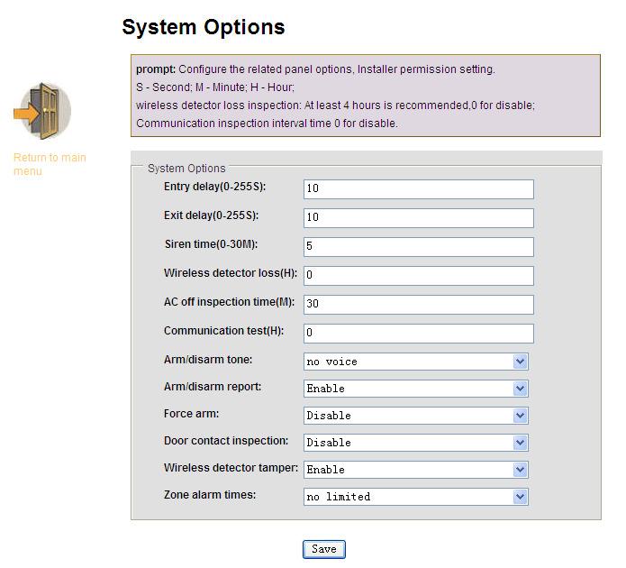 7.6 Sistema Cliccate sull icona sistema per entrare nel relativo menu.