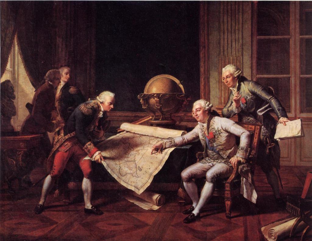1817, Nicolas-André Monsiau, Louis XVI donnant ses instructions au capitaine de vaisseau