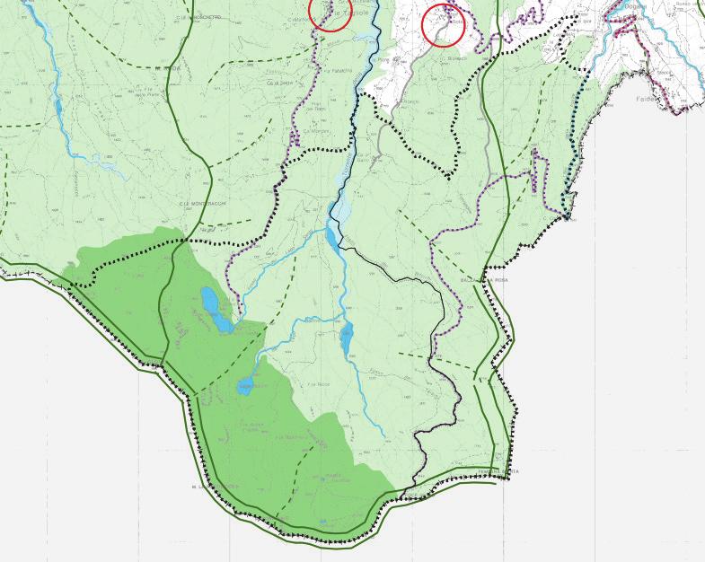 18) ZONE ED ELEMENTI DI INTERESSE PAESAGGISTICO AMBIENTALE AMBITI DI TUTELA zone di particolare interesse paesaggistico-ambientale (art.19) zone di tutela naturalistica (art.