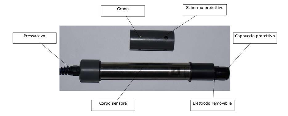 Descrizione generale 1 Il misuratore di PH WQ420 è costituito da un elettrodo e da un scheda elettronica di gestione del segnale.