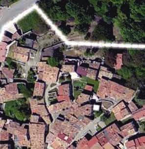 5 LA VILLA Si colloca nella porzione nord-occidentale di Pietracamela, tra la strada provinciale di ingresso al borgo ed un area in lieve declivio che si affaccia sul Fosso della Porta nel quale