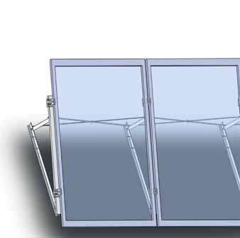 9 Dopo aver posizionato il terzo pannello procedere con il successivo posizionandolo in linea con quelli appena installati, serrare i morsetti