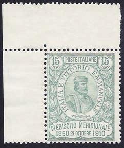 7 1/2 su 85 c. II tipo con doppia soprastampa.cert. Sorani.Spl. 175,00 111 1923 Michetti sopr. 50 c./55 c. (140qm) con sopr. fort. spostata in orizzontale.