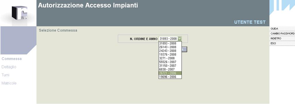 La compilazione del campo ANNO e N. ORDINE è assolutamente obbligatoria.