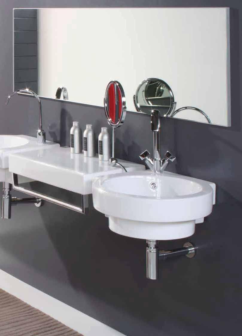 75»Lavabo TA50 COMPOSIZIONE CON DUE LAVABI TA50, PIANO DA 60 CM, CON