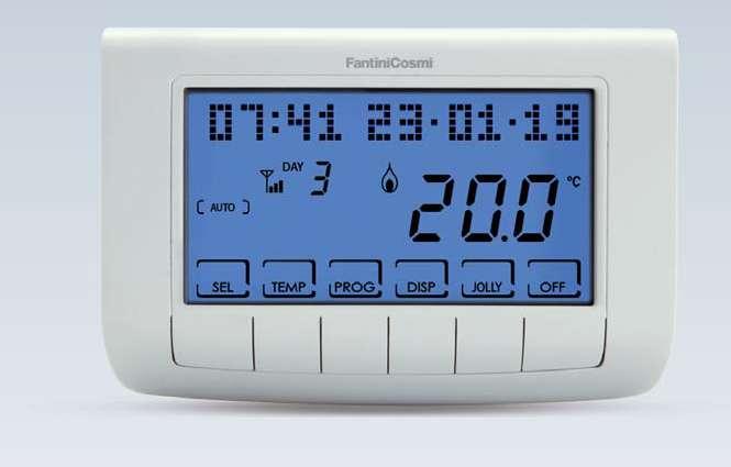 CONNESSIONE GSM Intellicomfort CH140GSM2 Cronotermostato settimanale da parete con GSM integrato Cronotermostato con programmazione settimanale per il comando di impianti di riscaldamento e di