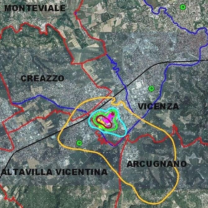 Concentrazione media annuale di PM10 (in µg/m 3 ) Stime