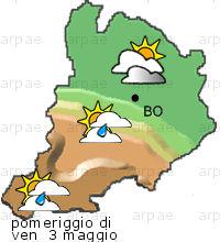 bollettino meteo per la provincia di Bologna weather forecast for the Bologna province Temp MAX 22 C 17 C Pioggia Rain 2mm 3mm Vento Wind 44km/h 41km/h Temp.