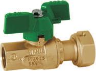 passaggio totale Ball valves with brass tamperproof butterfly handle full