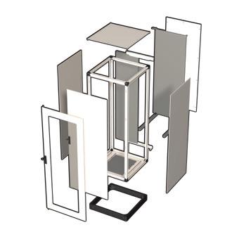 Caratteristiche dimensionali Dimensional data 8 Armadio monoporta Single door cabinet Gamma Dimensionale Enclosure Size Dimensioni Armadio Overall Enclosure Dimensions Ingresso Cavi Cable Entry