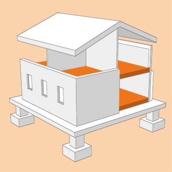 7 ISOLAMENTO TERMOACUSTICO SOLAIO: Fornitura e posa in opera di: isolante termoacustico resiliente in rotoli costituito da granuli di sughero e schiuma poliuretanica da materiali di riciclo (tipo