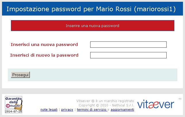 Una volta impostata la nuova password, accedendo al sistema, sarà visibile la pagina iniziale dove è indicato il Progetto Melanoma Poste Italiane