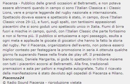 Piacenza 24, 31/05/2014 http://www.piacenza24.