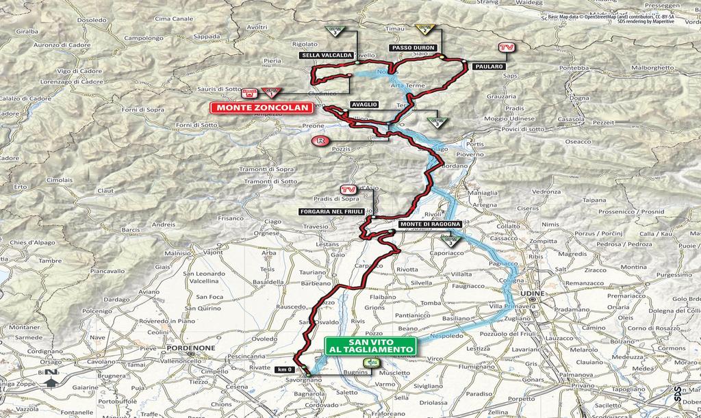 (velocità media: 35 km/h) SOMPLAGO 13.59 VILLA SANTINA 14.